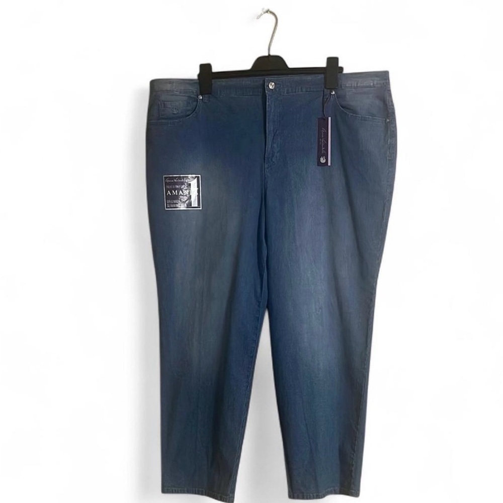 Gloria Vanderbilt Amanda Jeans Sz 24W Texture Slimming Tapered Leg High Rise